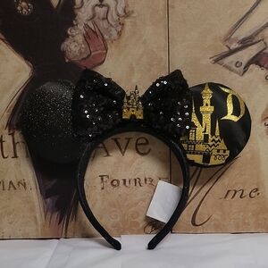 Disney Black and Gold Sequin Castle Headband